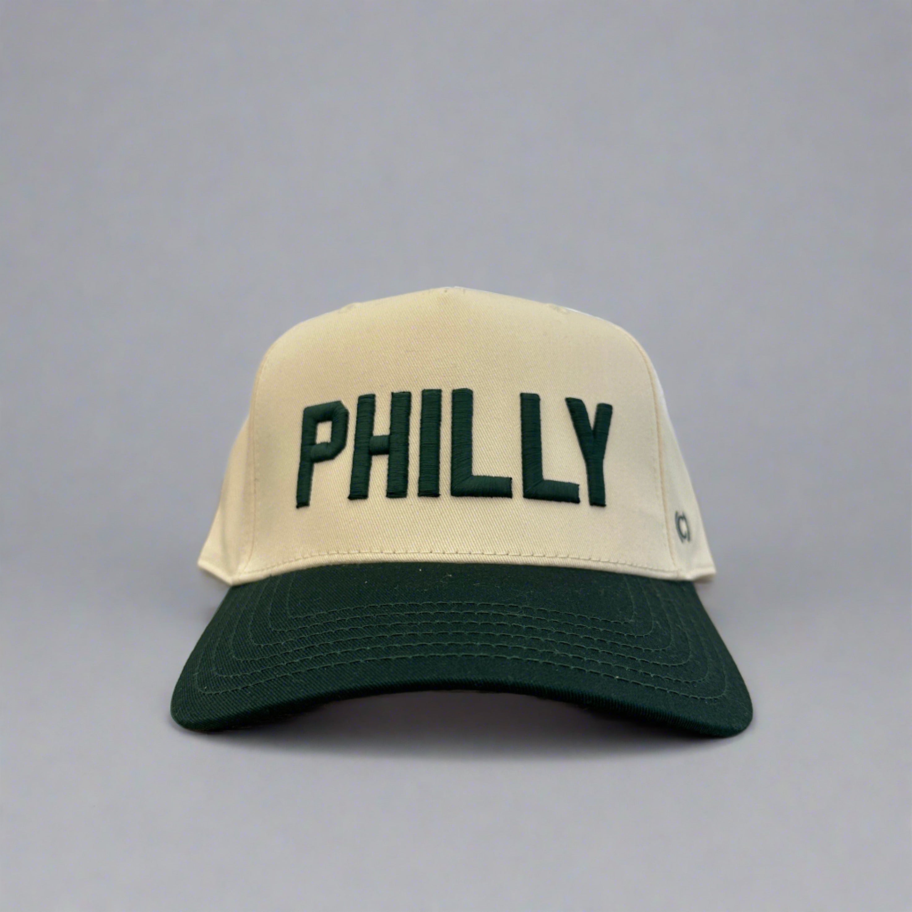 Philly Vintage Two-Tone Cream & Green Snapback