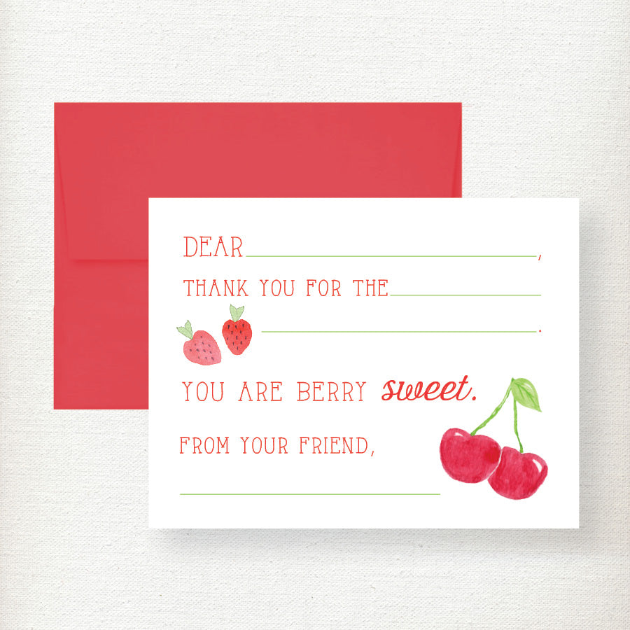 Kramer Drive Kids Fill in Thank You Notecard Set
