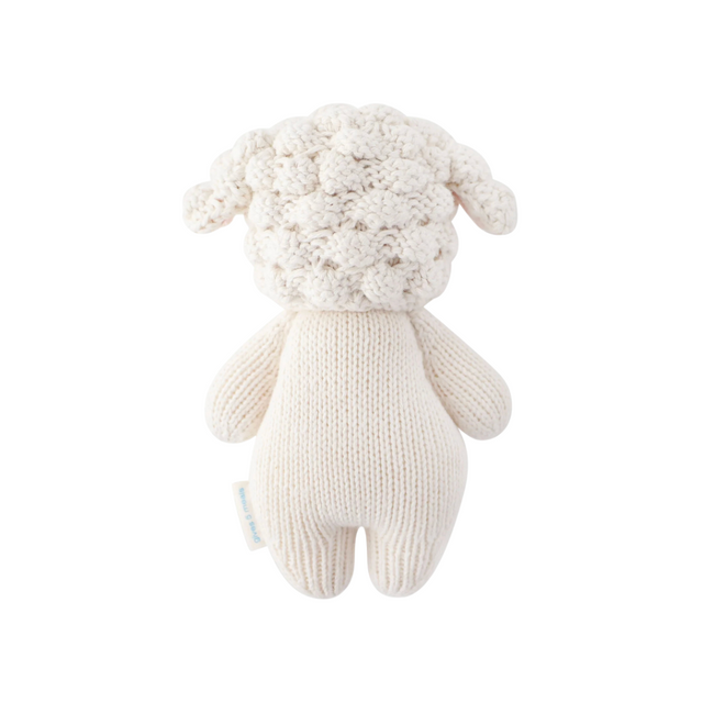 Knitted sheep toy with fluffy white head on a white background Secondary image