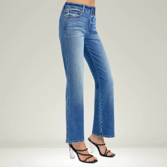 Risen Tummy Control Ankle Straight Jeans