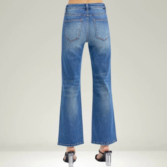 Risen Tummy Control Ankle Straight Jeans