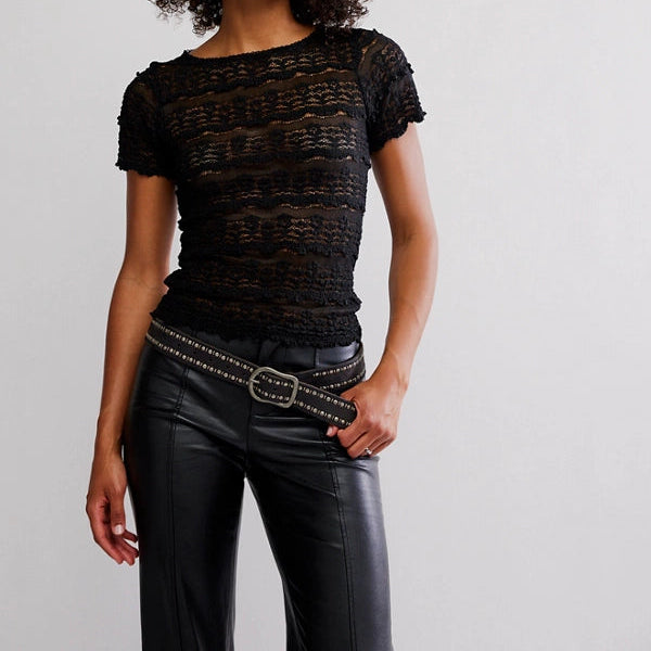 Free People Angelina Lace Tee