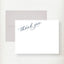 Kramer Drive Angled Thank You Note Card with cursive script and gray envelope on textured background
