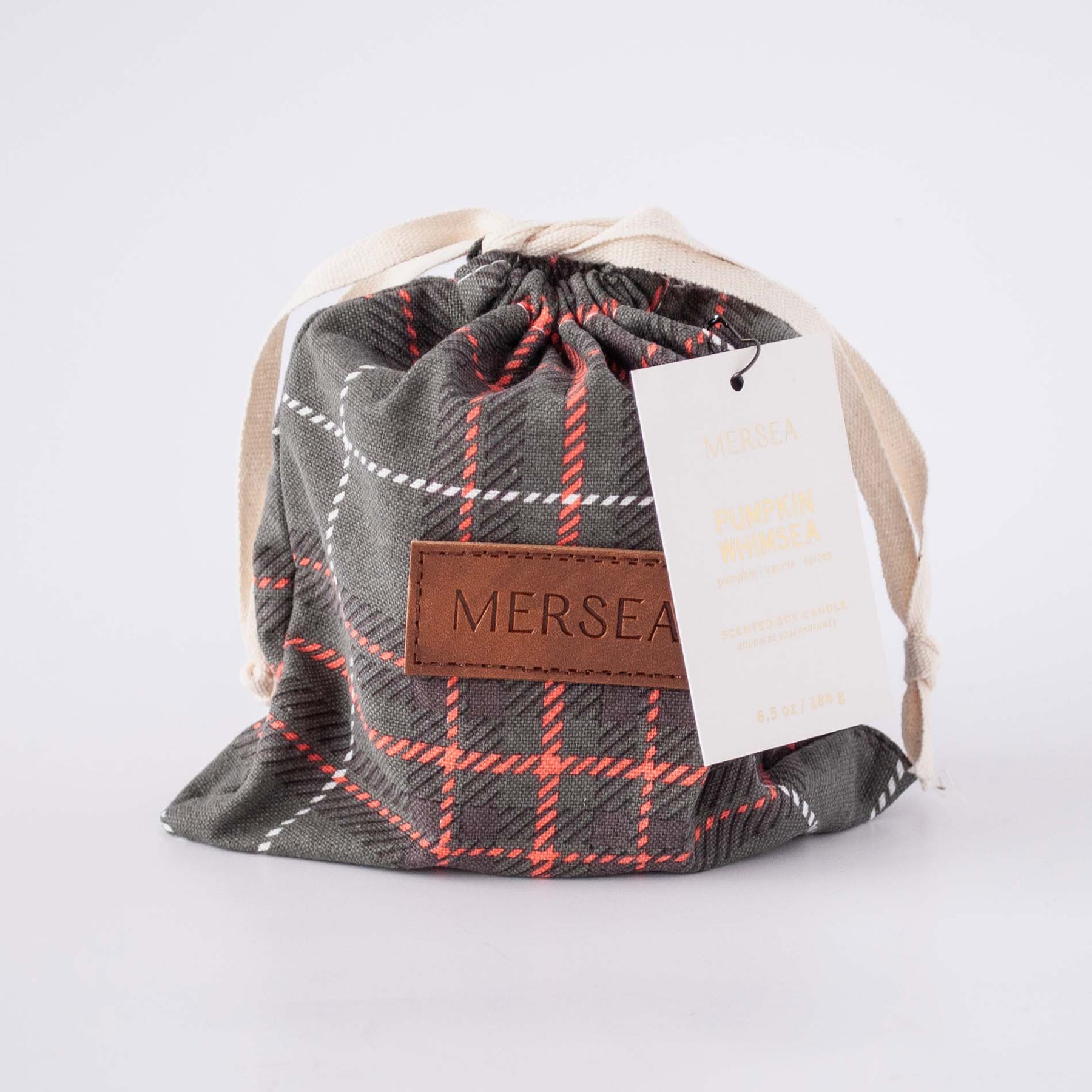 Mersea Plaid Bagged Candle