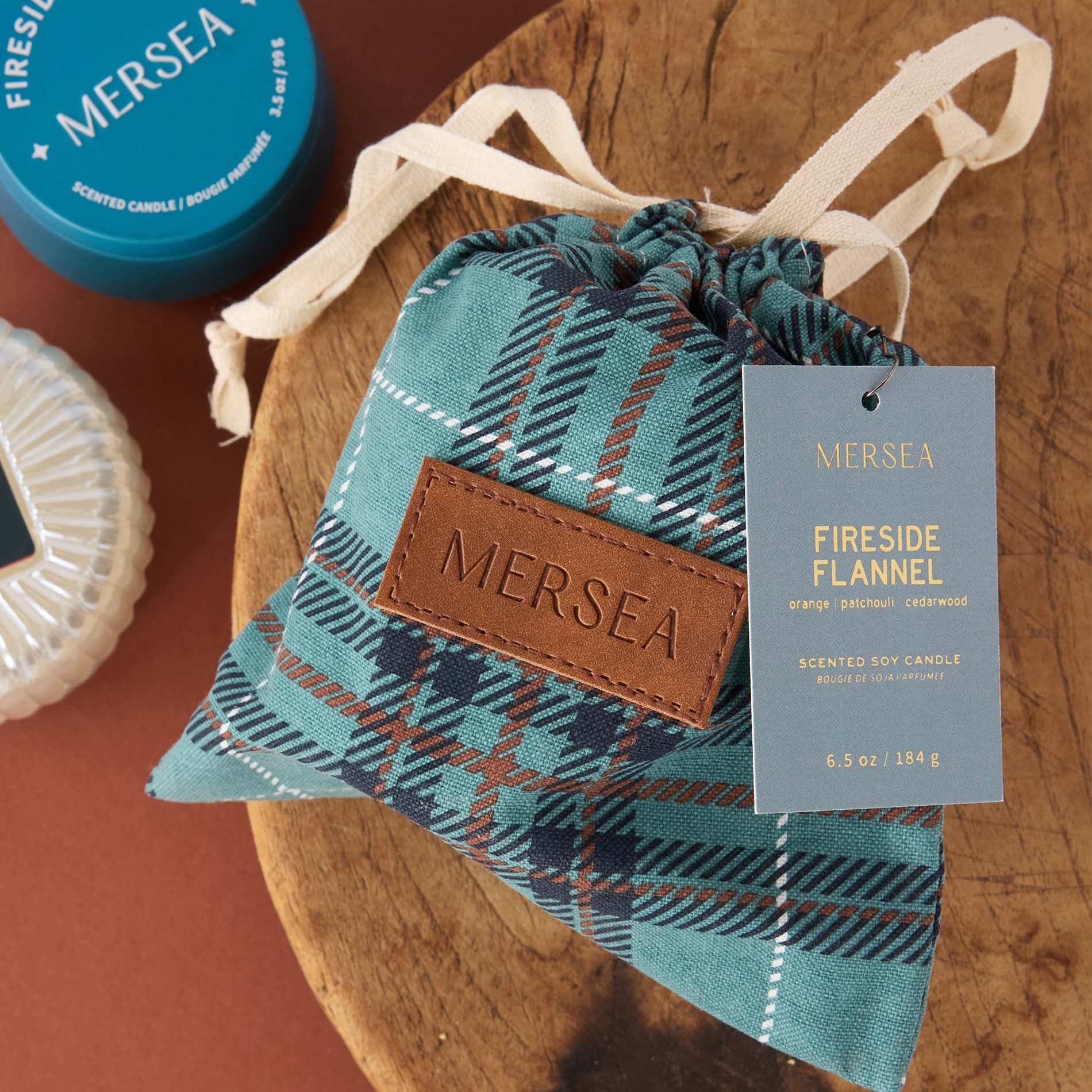 Mersea Plaid Bagged Candle