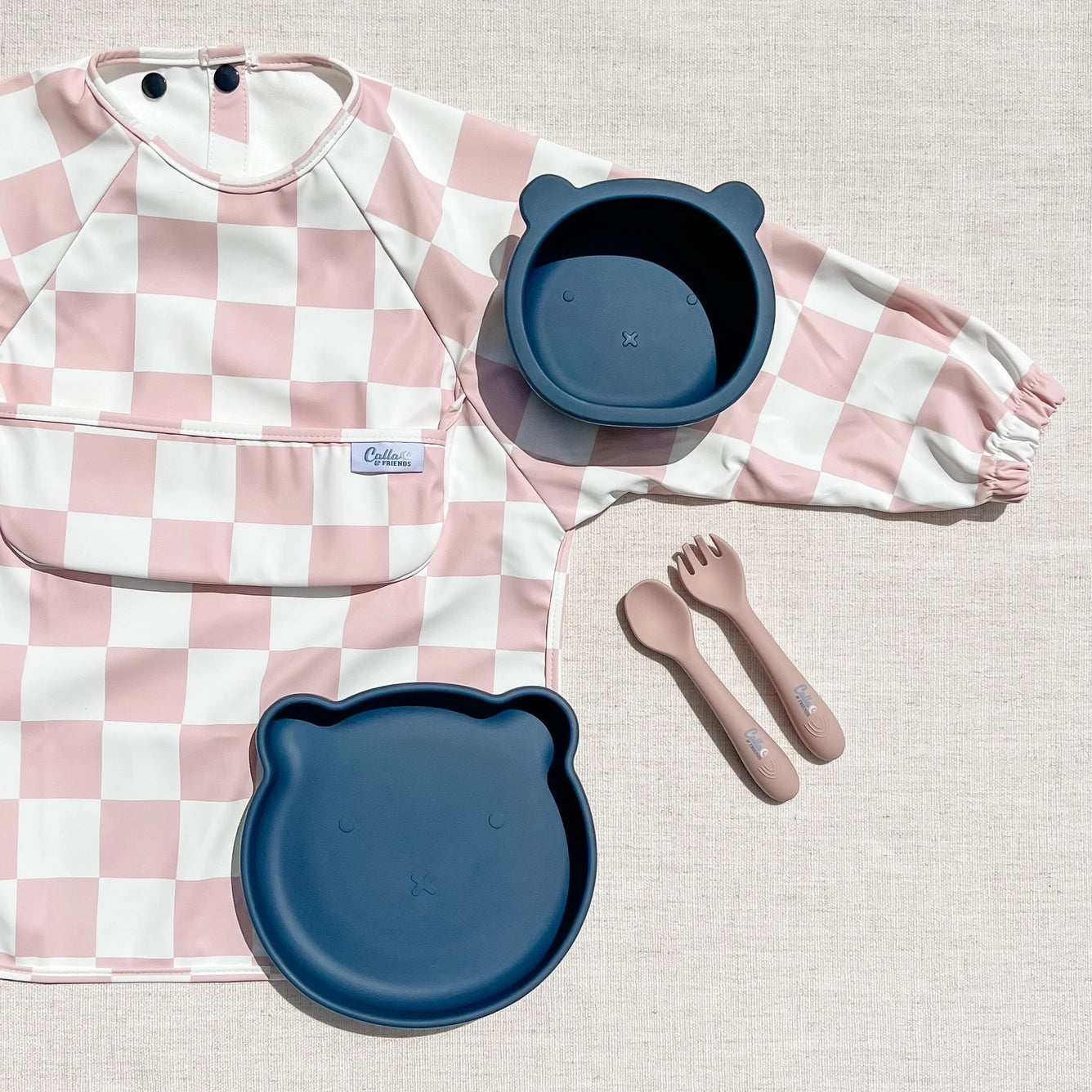 Calla & Friends Grayson Long Sleeve Bib Checkered
