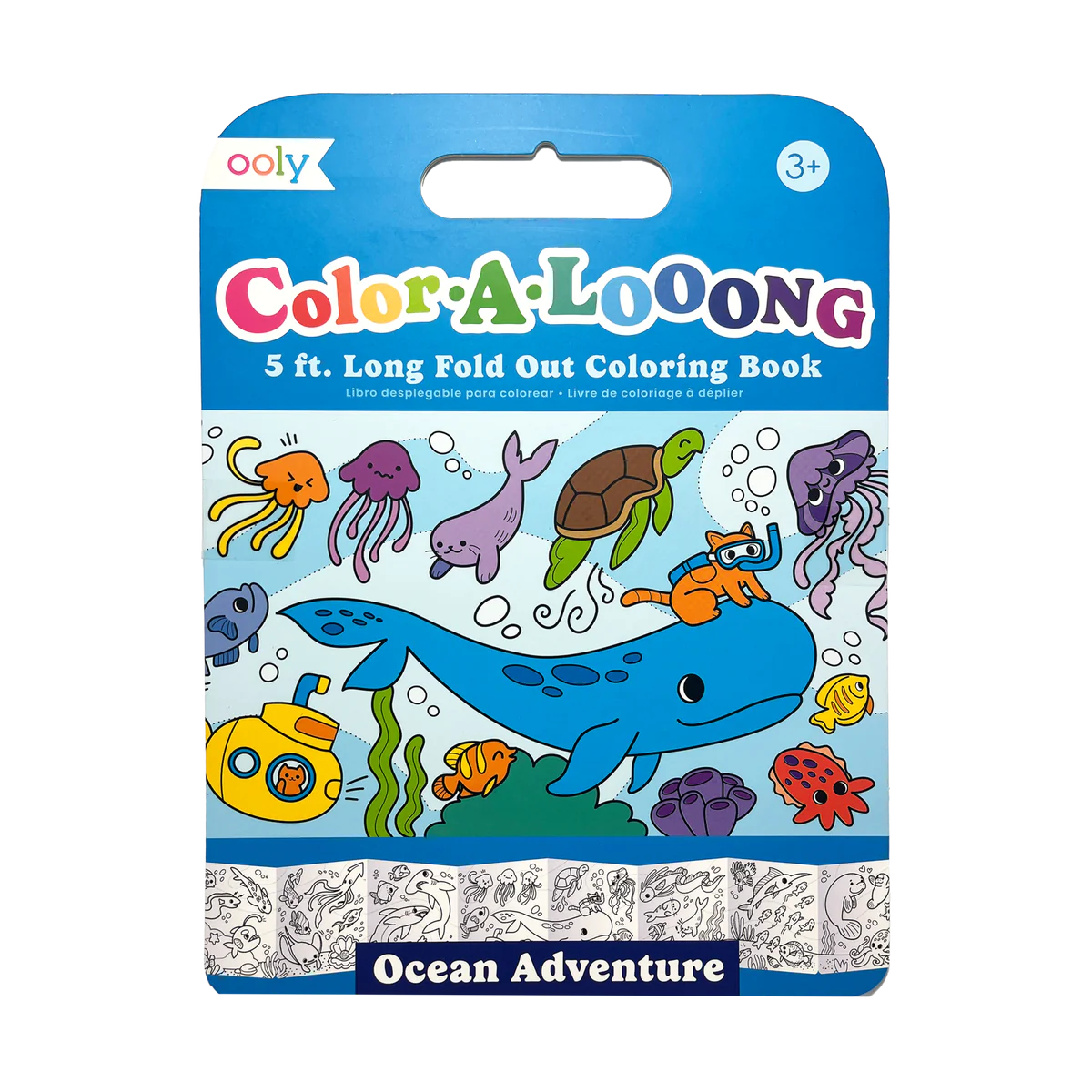 Ooly Color-A-Looong 5' Fold Out Kids Coloring Book