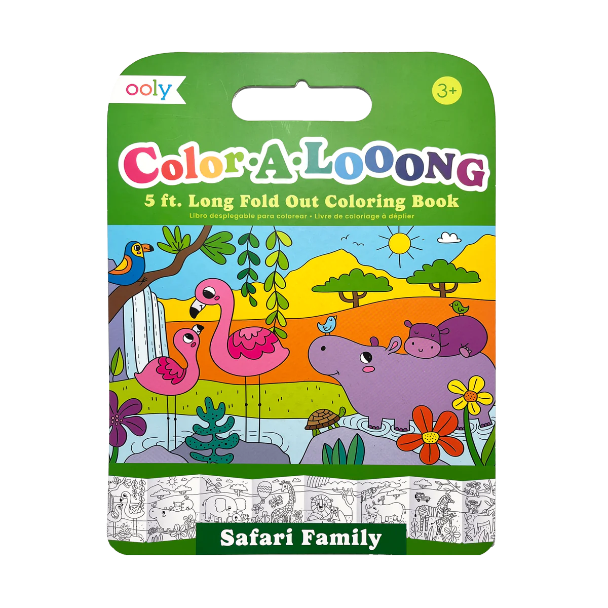 Ooly Color-A-Looong 5' Fold Out Kids Coloring Book
