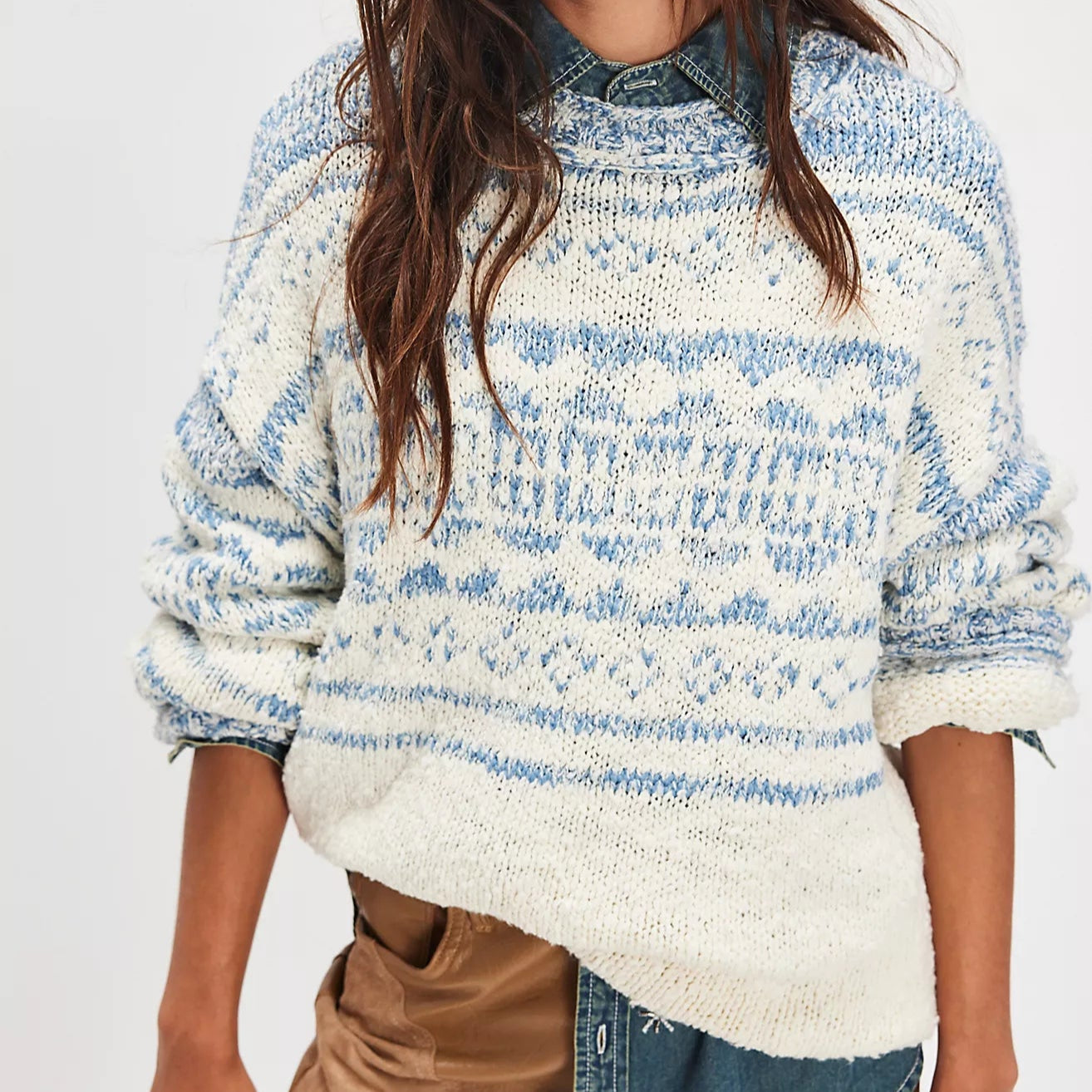 Free People Dani Pattern Sweater