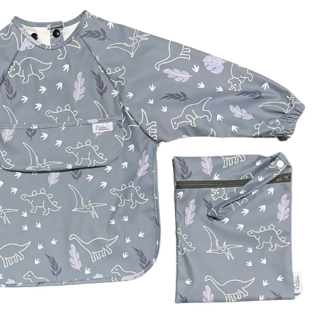Calla & Friends Grayson Long Sleeve Bib Dinos