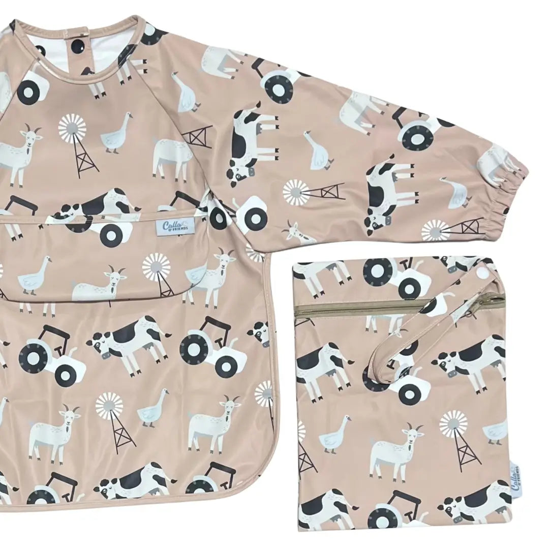 Calla & Friends Grayson Long Sleeve Bib Farm