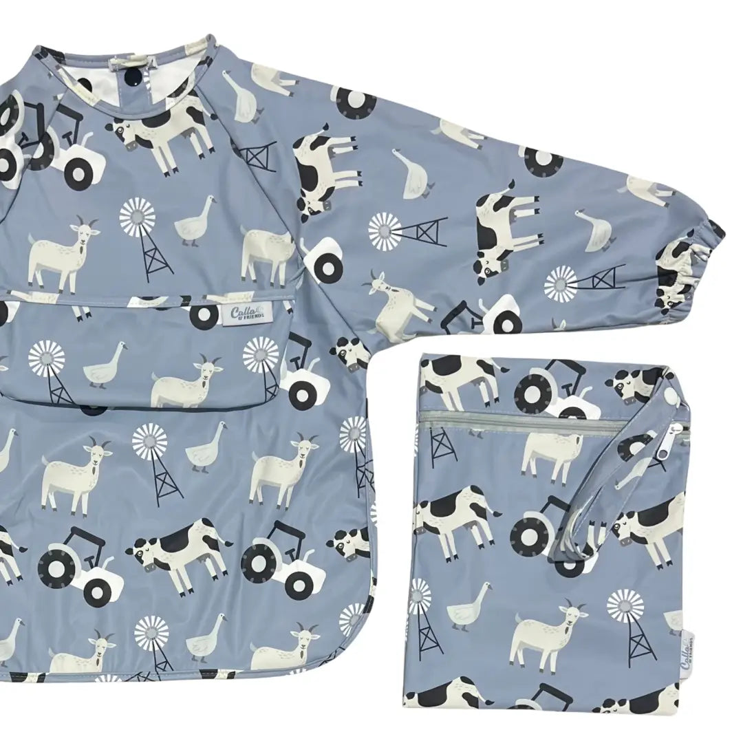 Calla & Friends Grayson Long Sleeve Bib Farm