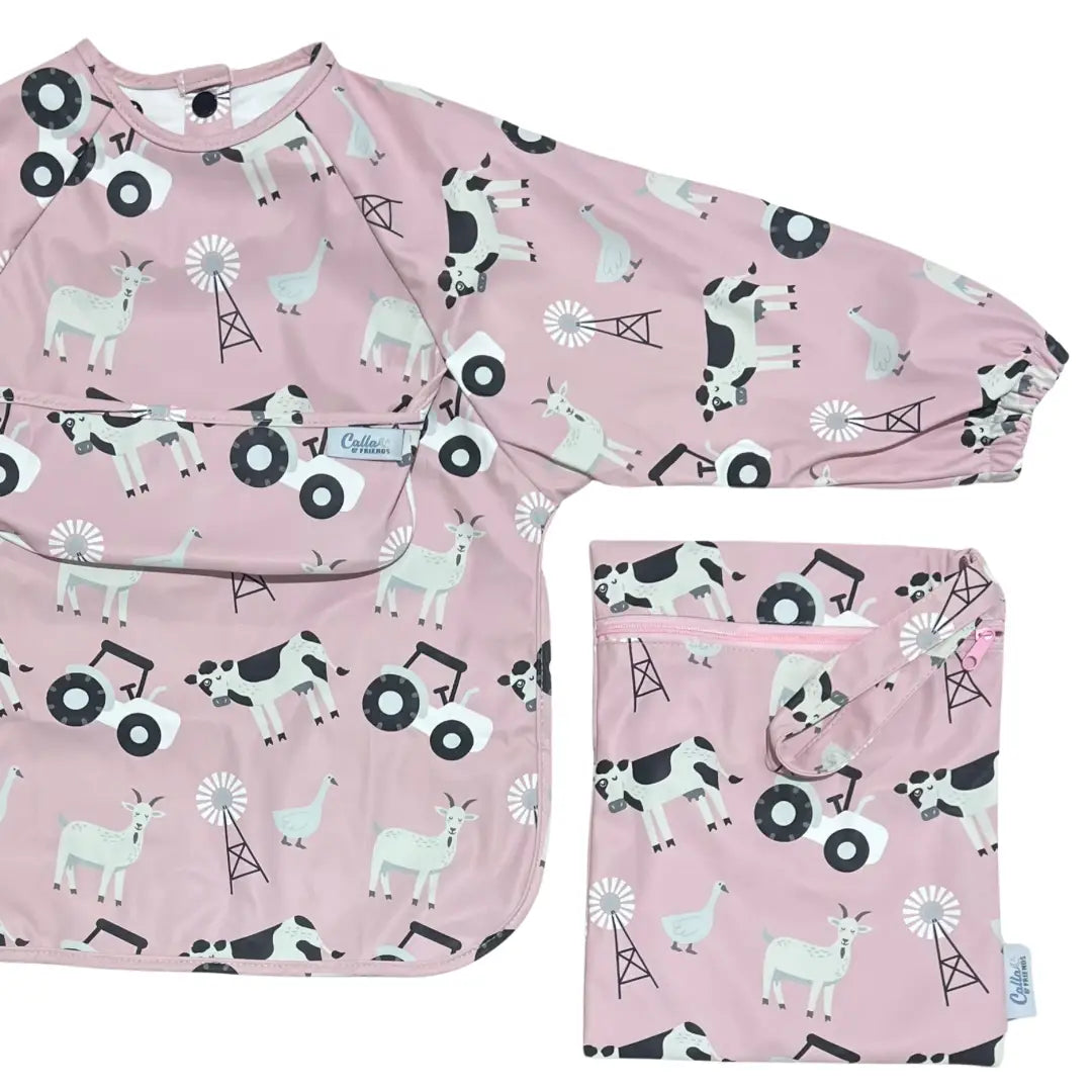 Calla & Friends Grayson Long Sleeve Bib Farm