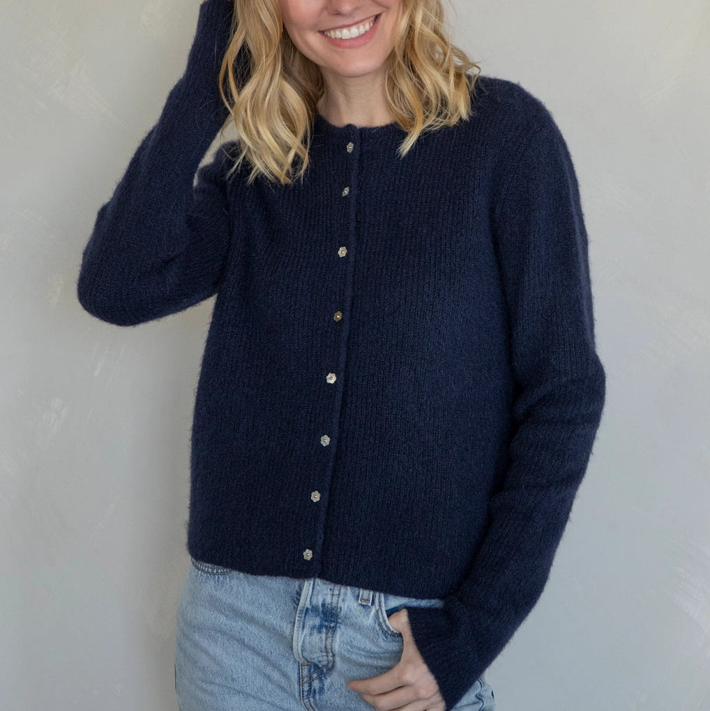 Flower Button Down Cardi