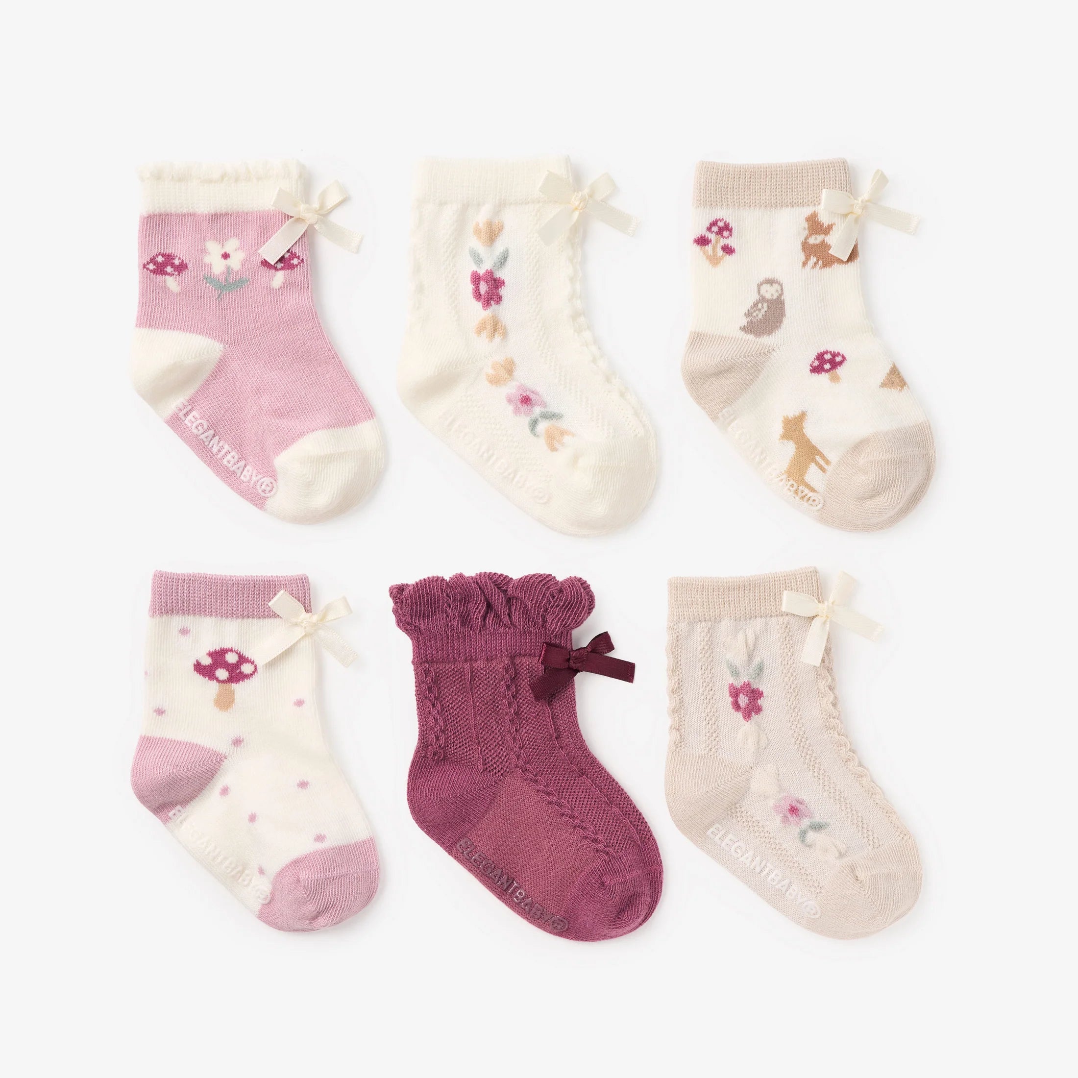 Elegant Baby Forest Family Non Slip Baby Socks