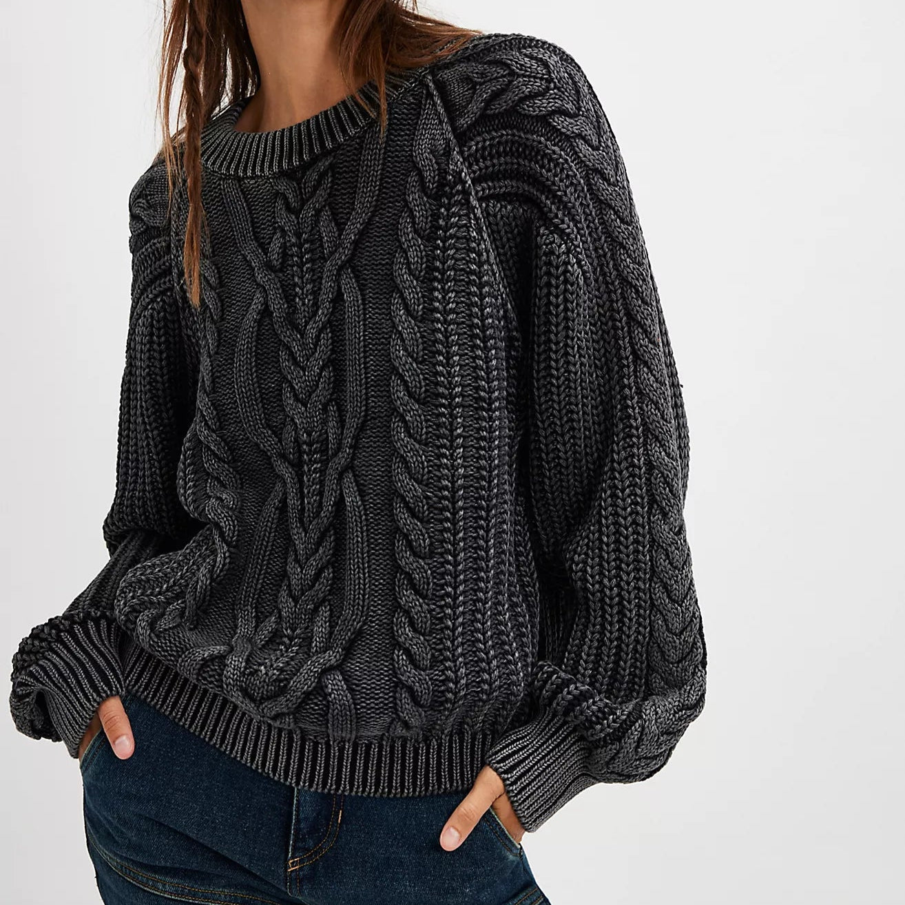 Free People Frankie Cable Sweater