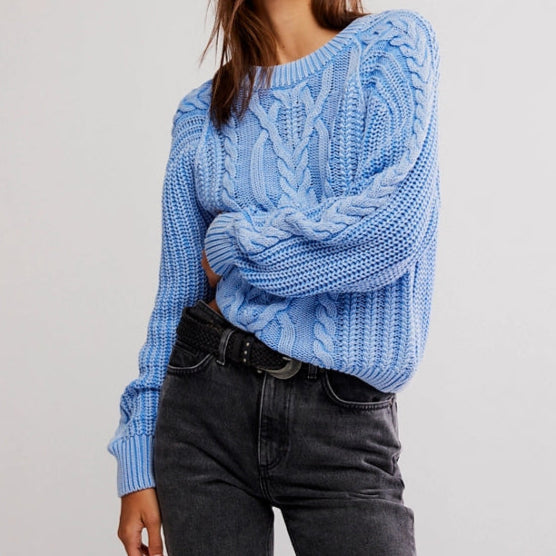 Free People Frankie Cable Knit Sweater