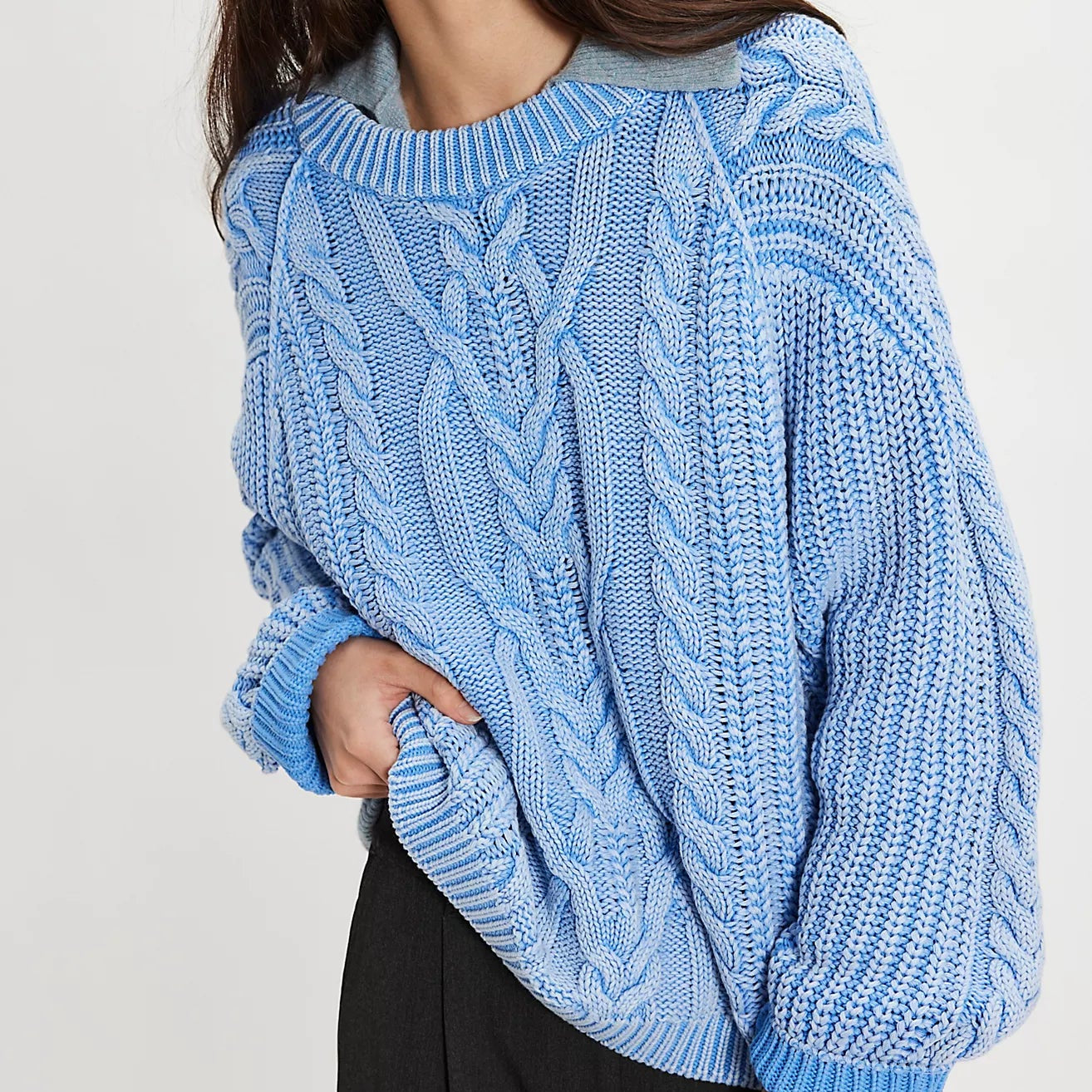 Free People Frankie Cable Knit Sweater