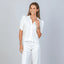 Grace Button-Up Elbow-Length Tee