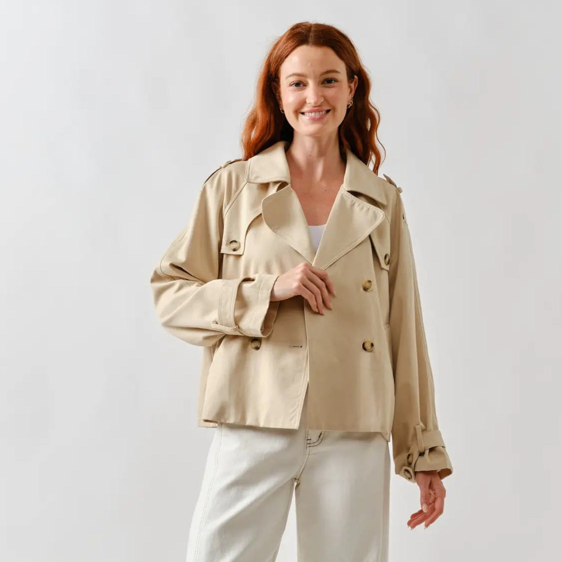 Half Trench Double Button Jacket