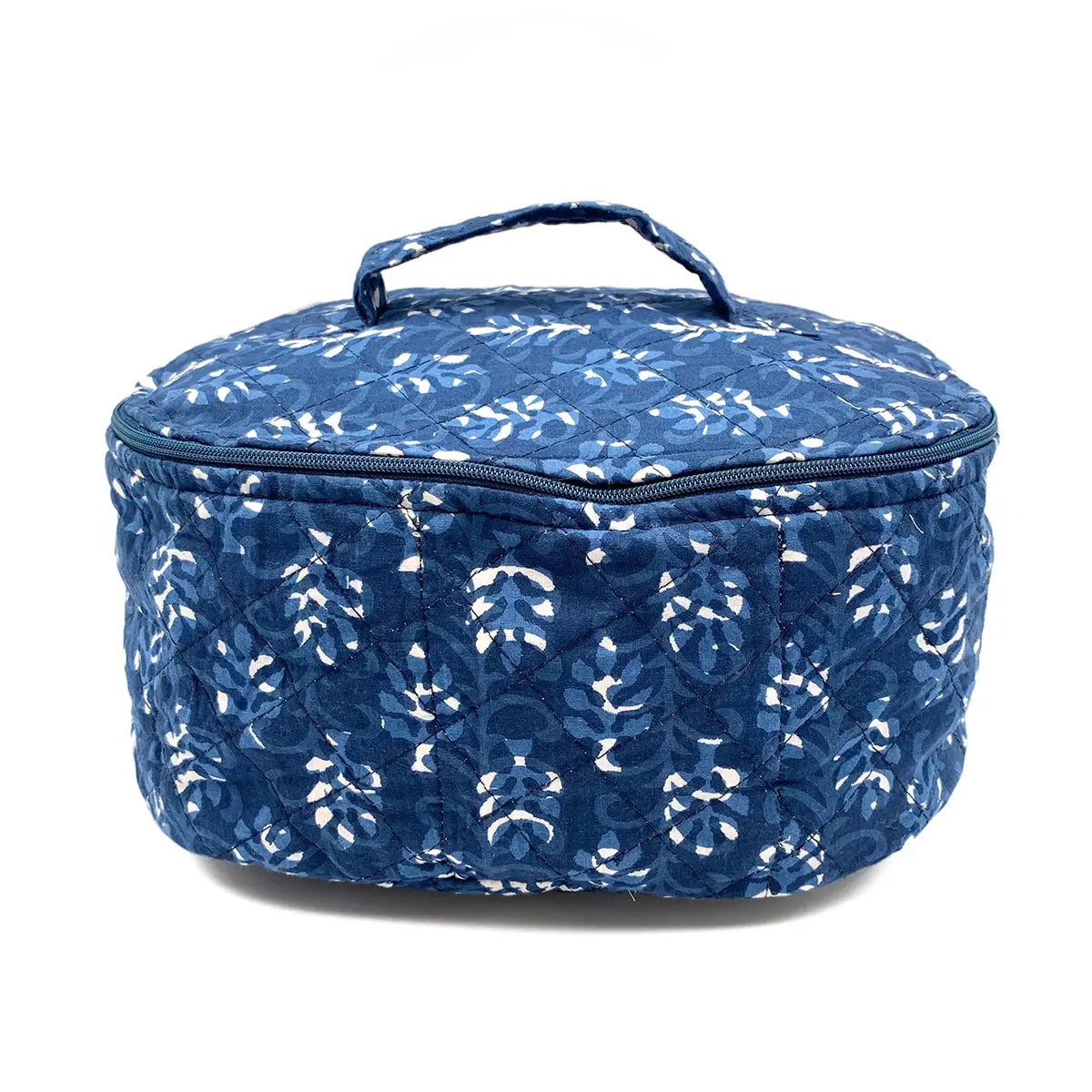 Block Print Large Cosmetic Bag