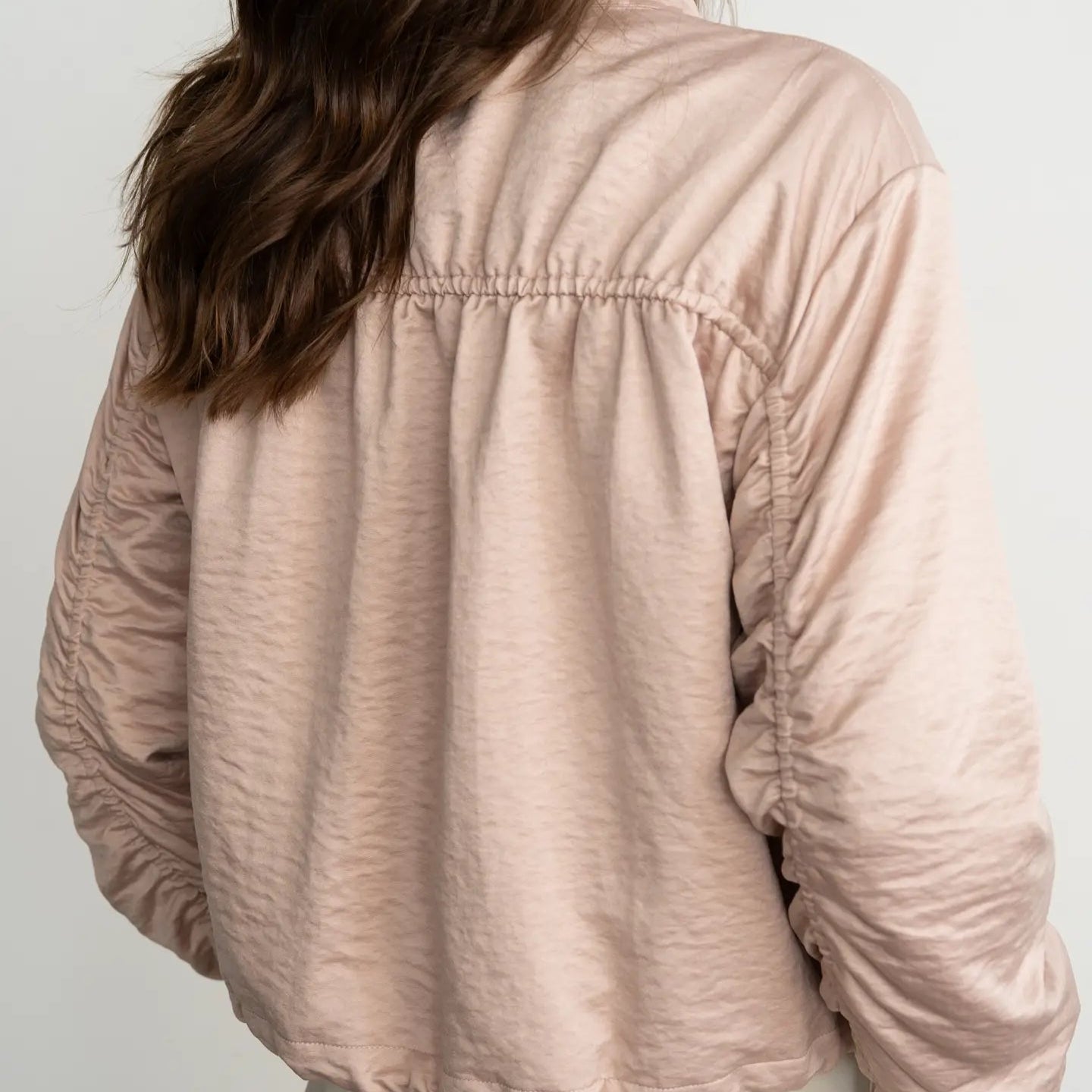 Lightweight Snap-Front Jacket with High Collar