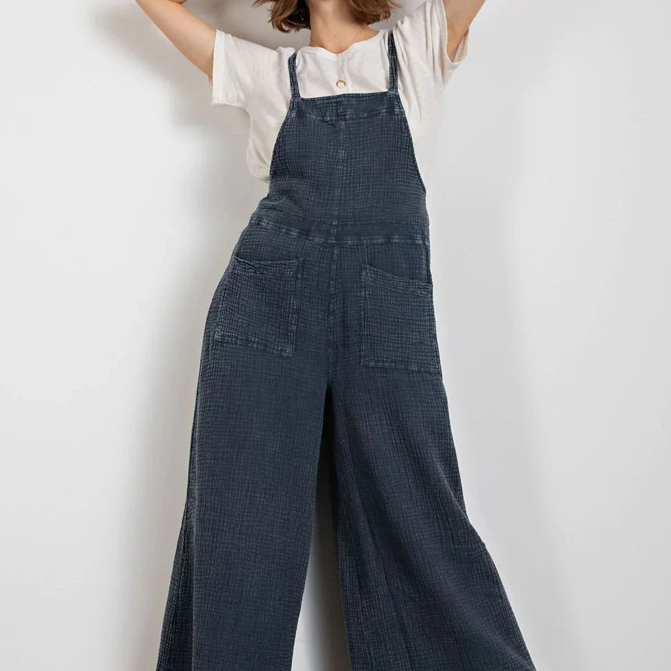 Easel Washed Cotton Jumpsuit