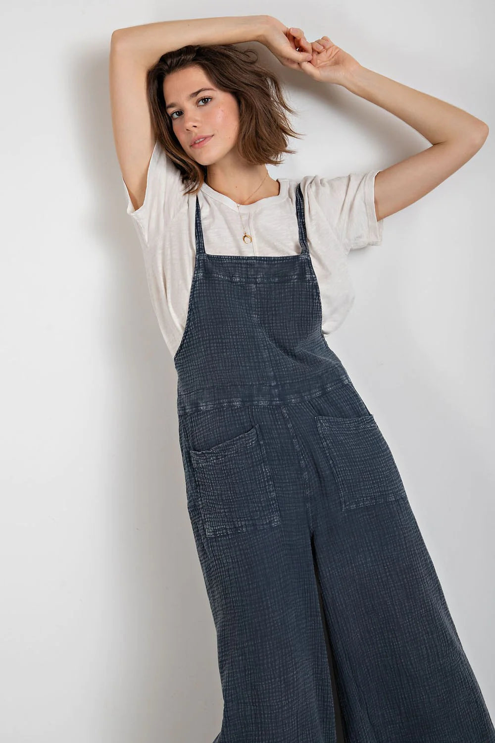 Easel Washed Cotton Jumpsuit