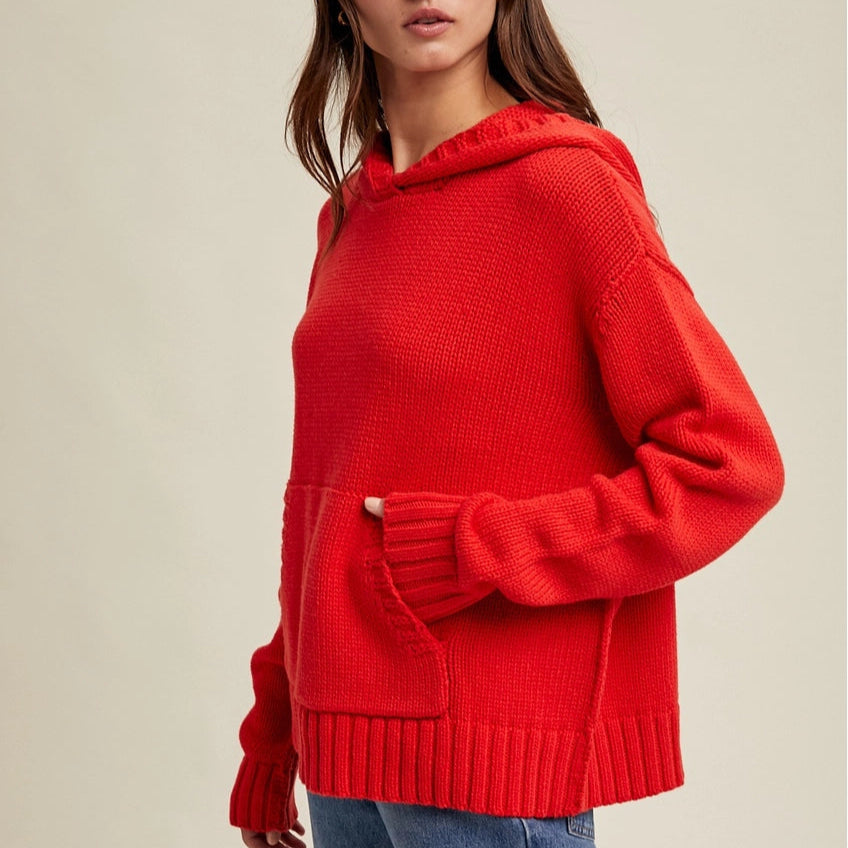 Knit Sweater Hoodie