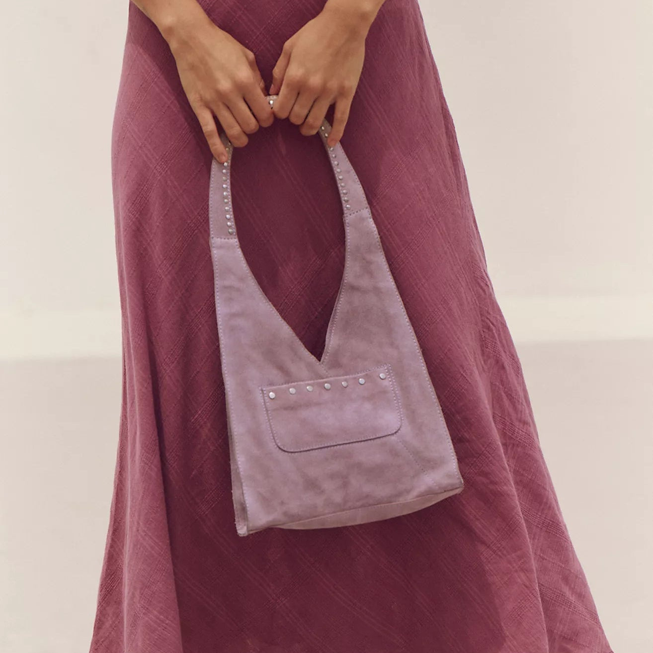 Free People Soho Suede Stud Shoulder Bag