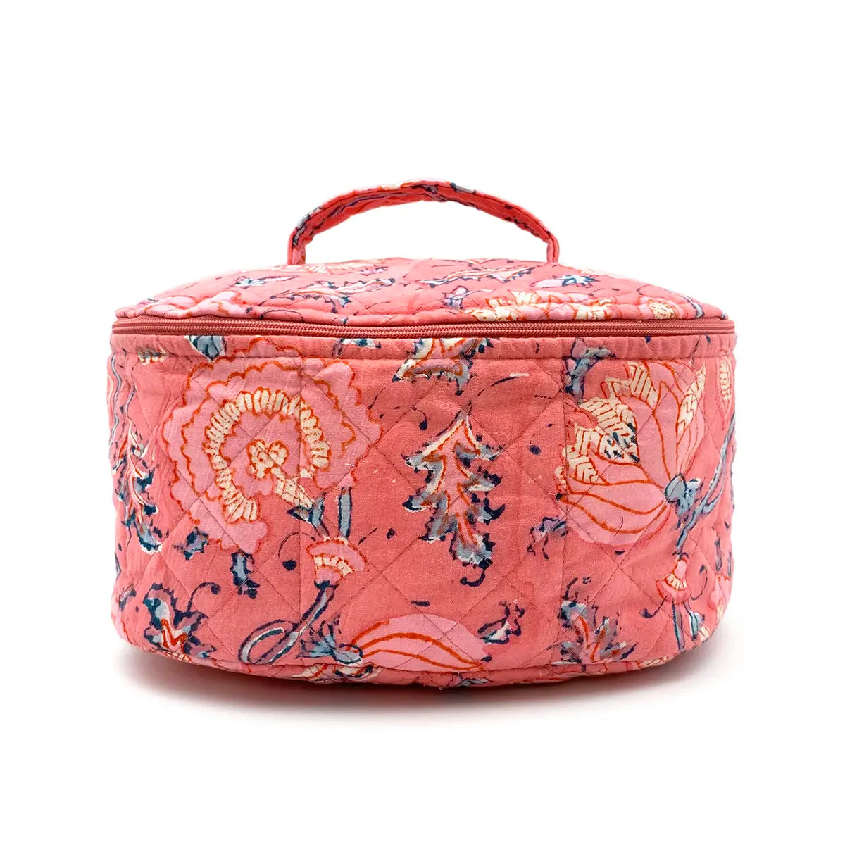 Block Print Large Cosmetic Bag