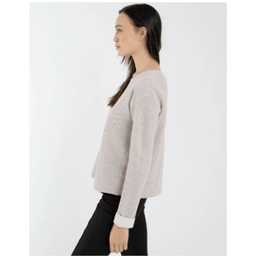 Plaited Reversible Cotton Cashmere Pullover