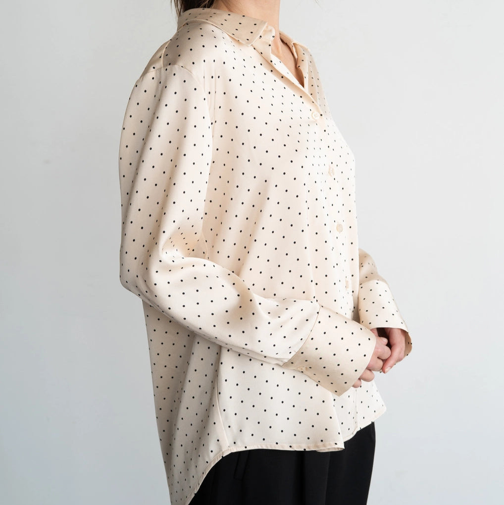 Polka Dot Button Up Blouse