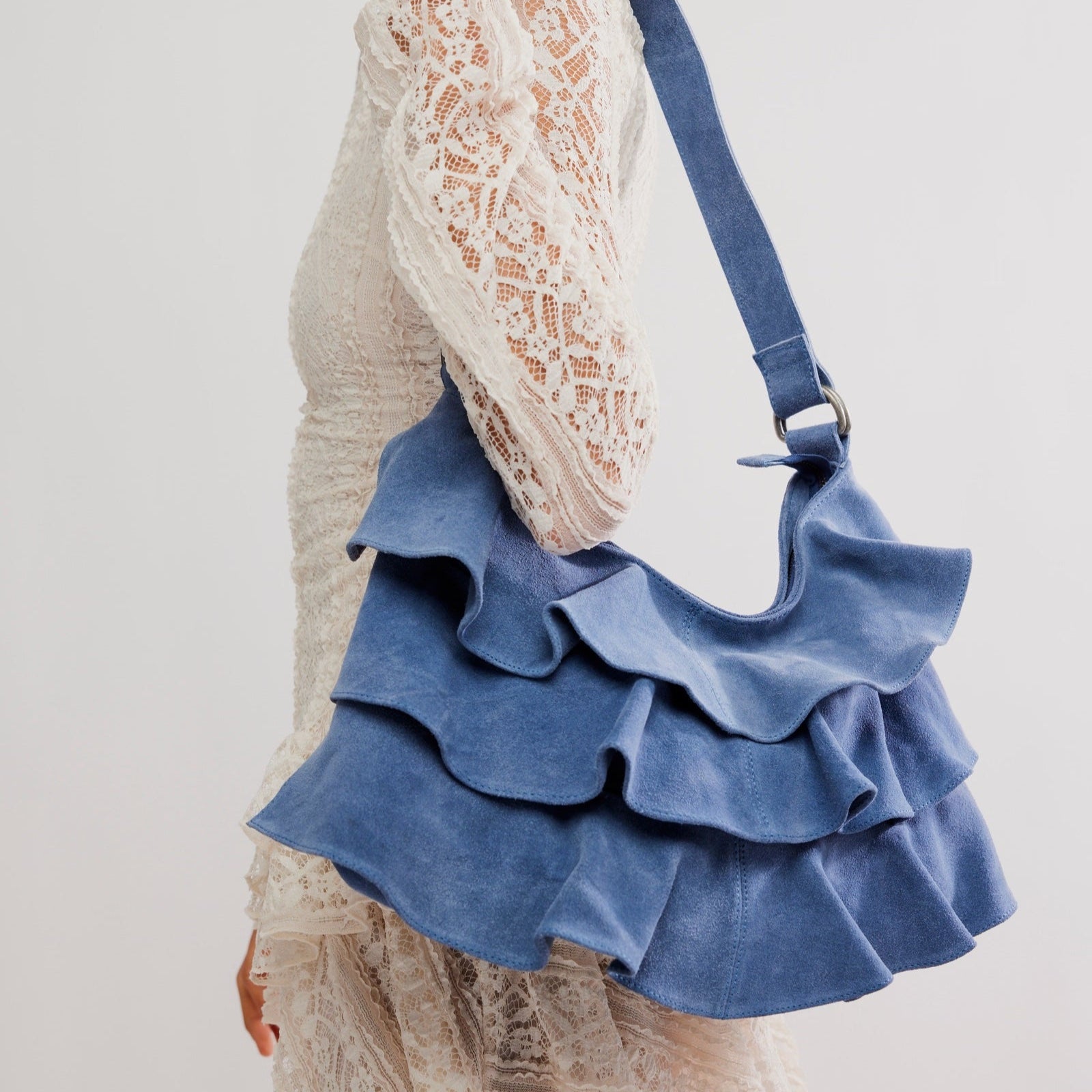 Free People Rae Ruffle Shoulder Bag