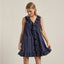 Ruffle Trim Pintuck Dress