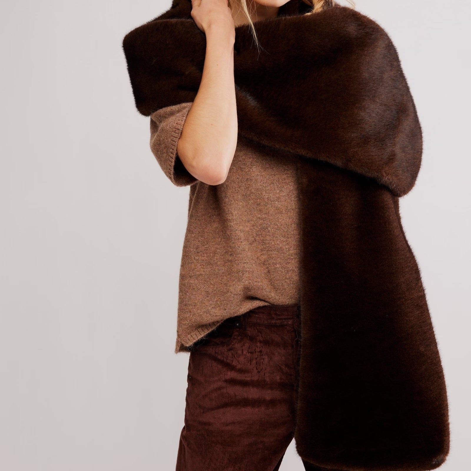 Free People Snow Angel Faux Fur Scarf