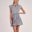 Cap Sleeve Tiered Belted Dress