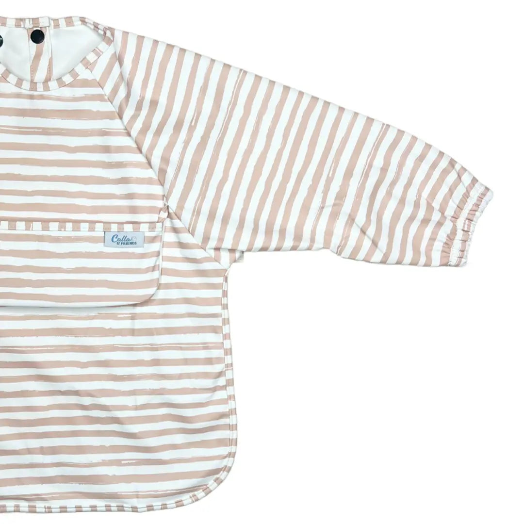 Calla & Friends Grayson Long Sleeve Bib Brush Stripes