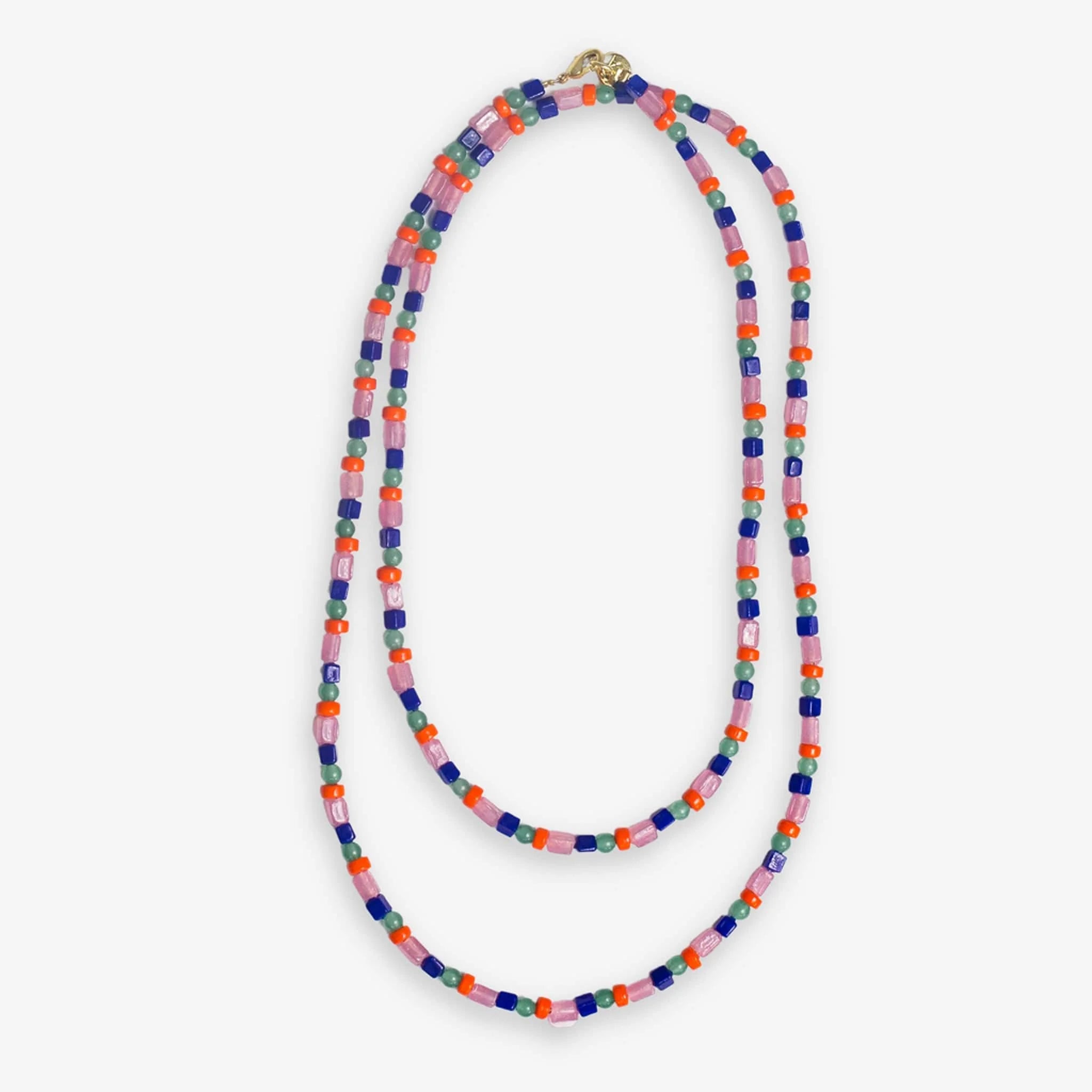 Sylvia Mixed Beads & Stones Long Necklace