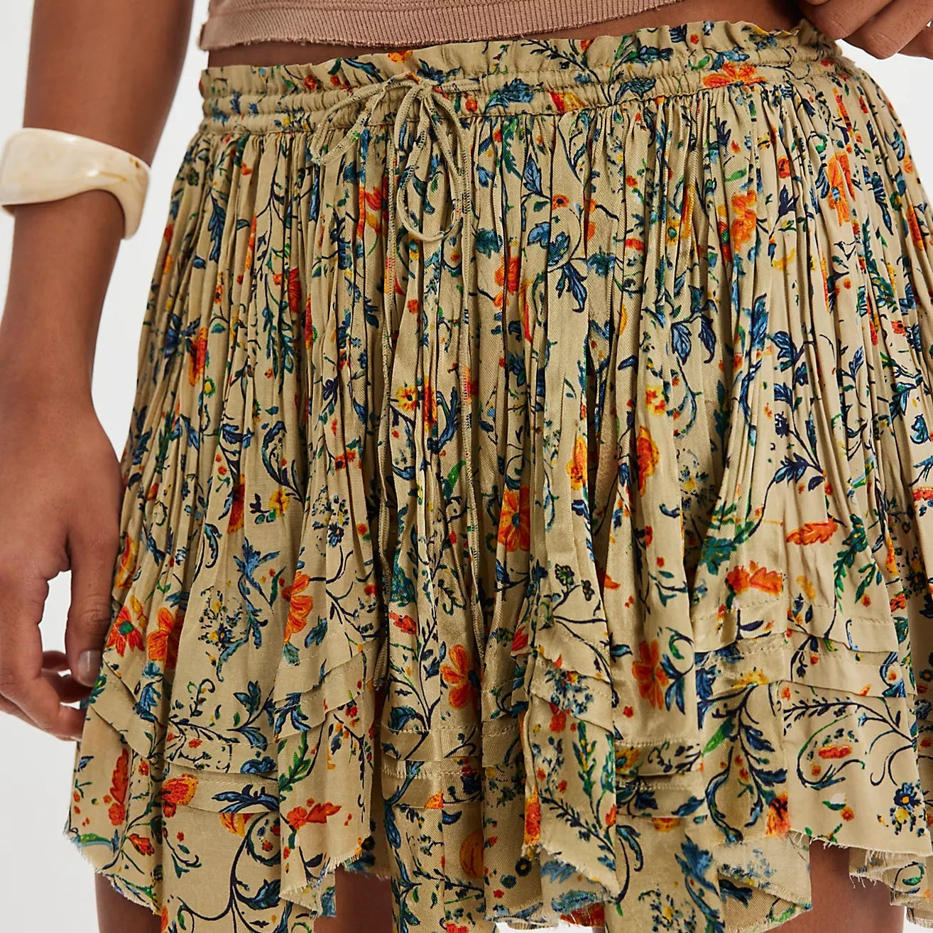 Free People Third Charm Printed Mini Skirt