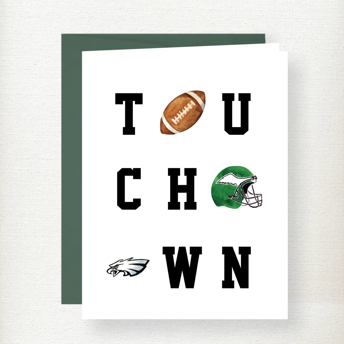 Touchdown Philadelphia Football Greeting Card