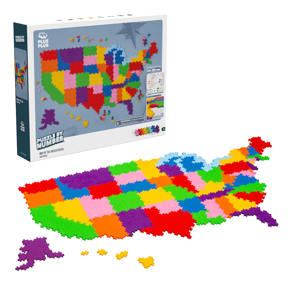 Map Of The United States Puzzle By Number