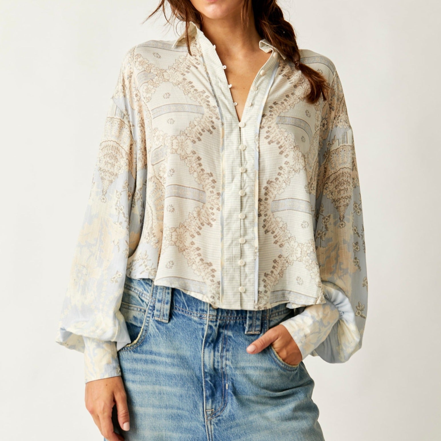 Free People Virgo Baby Button Down
