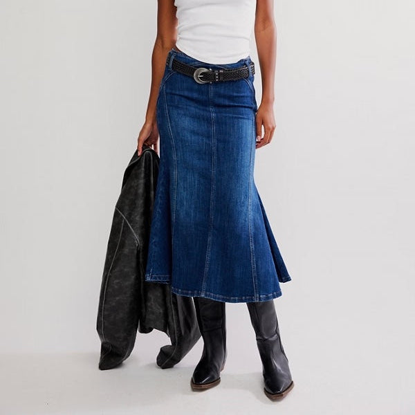 Free People Zia Denim Skirt