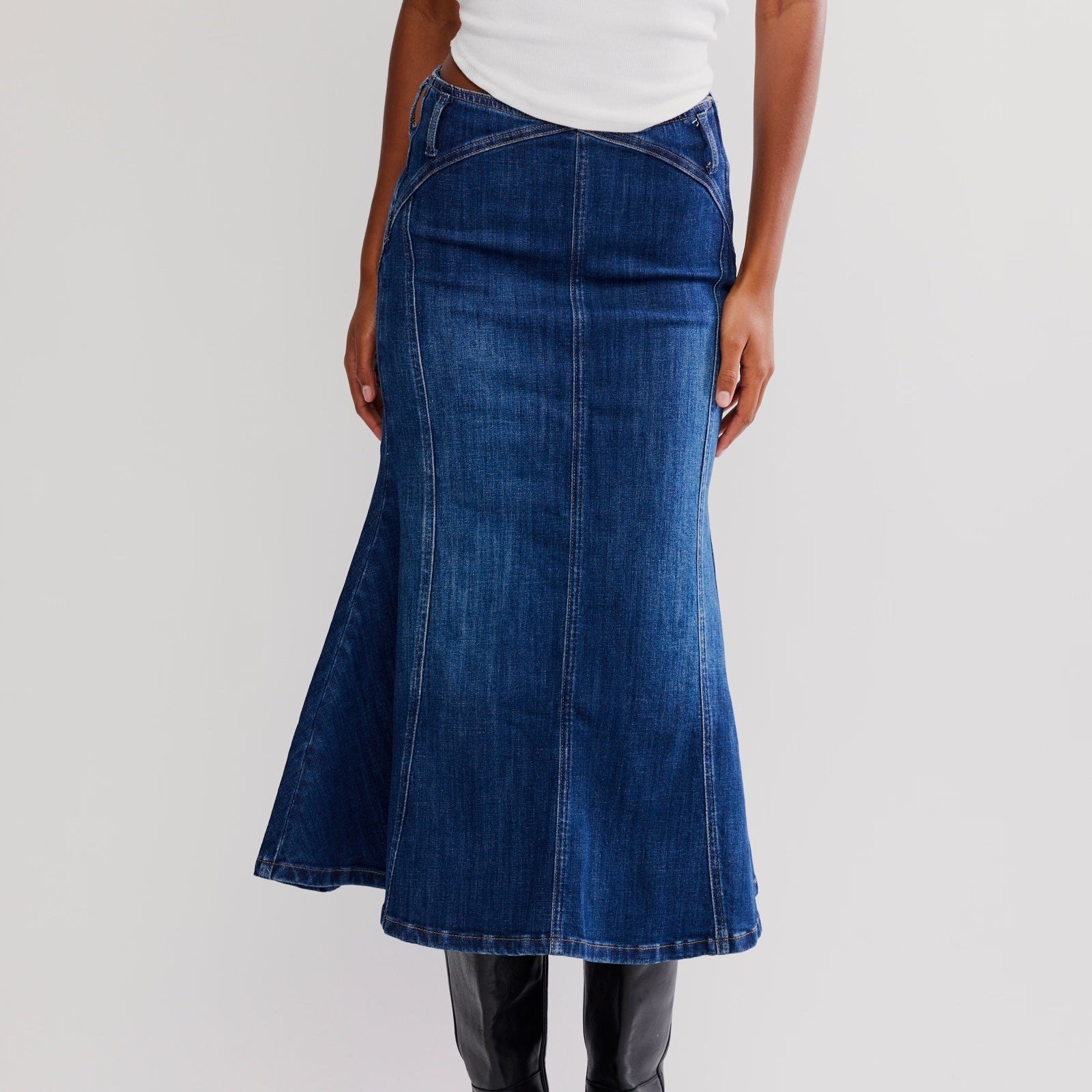 Free People Zia Denim Skirt