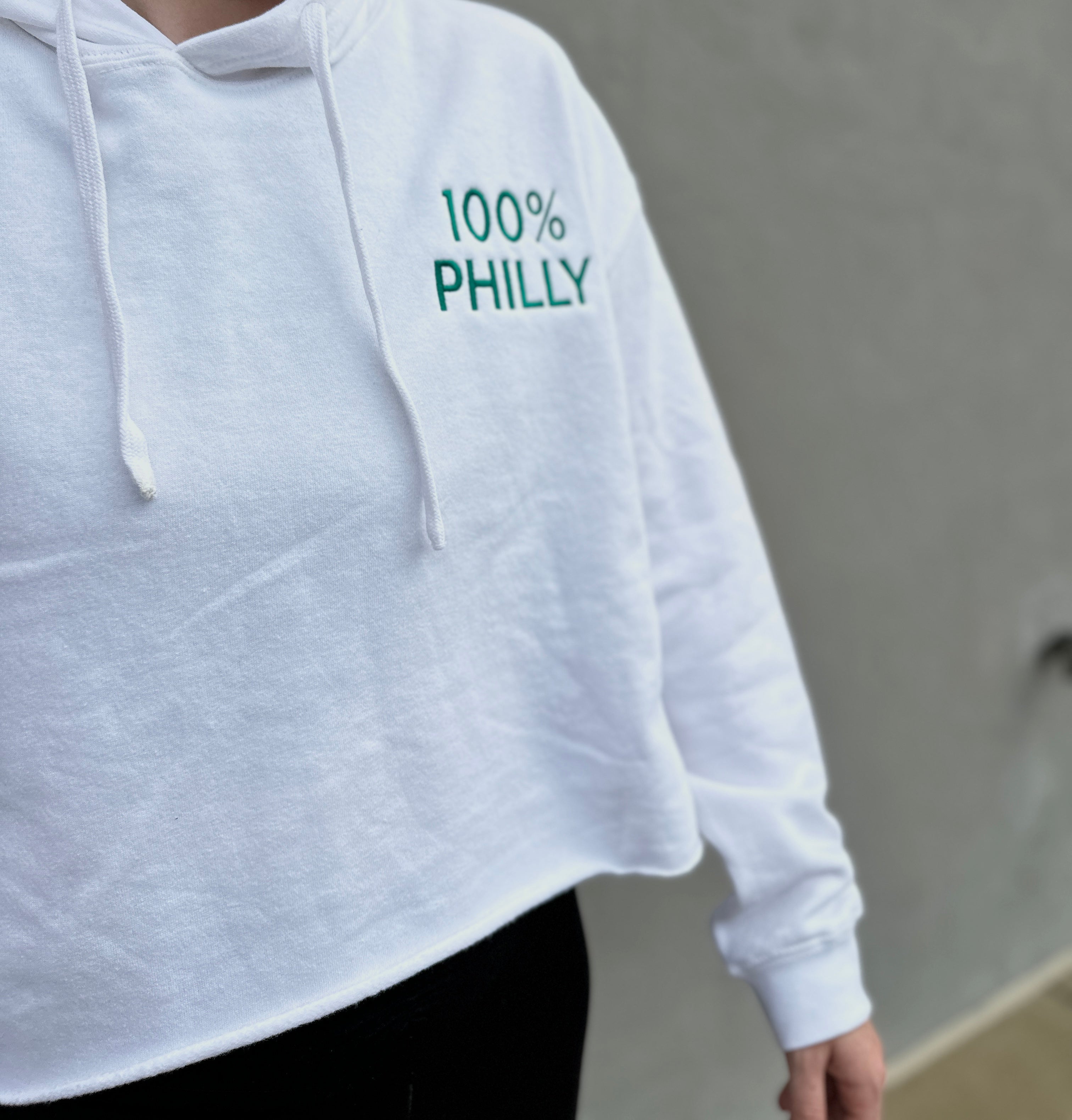 100% Philly Cropped Hoodie