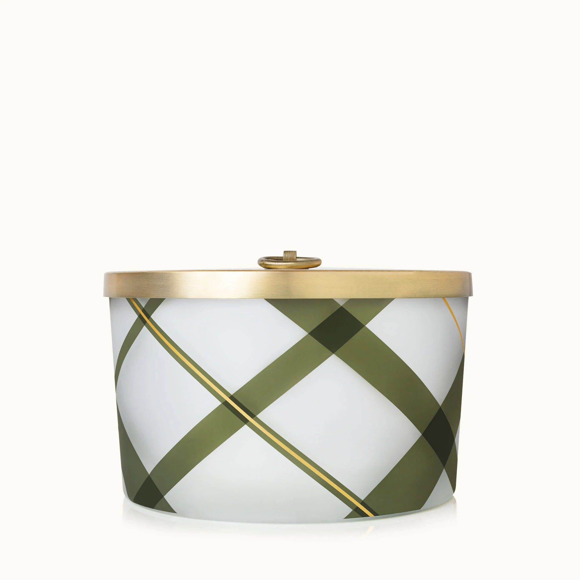 Frasier Fir 3-Wick Frosted Plaid Large Candle