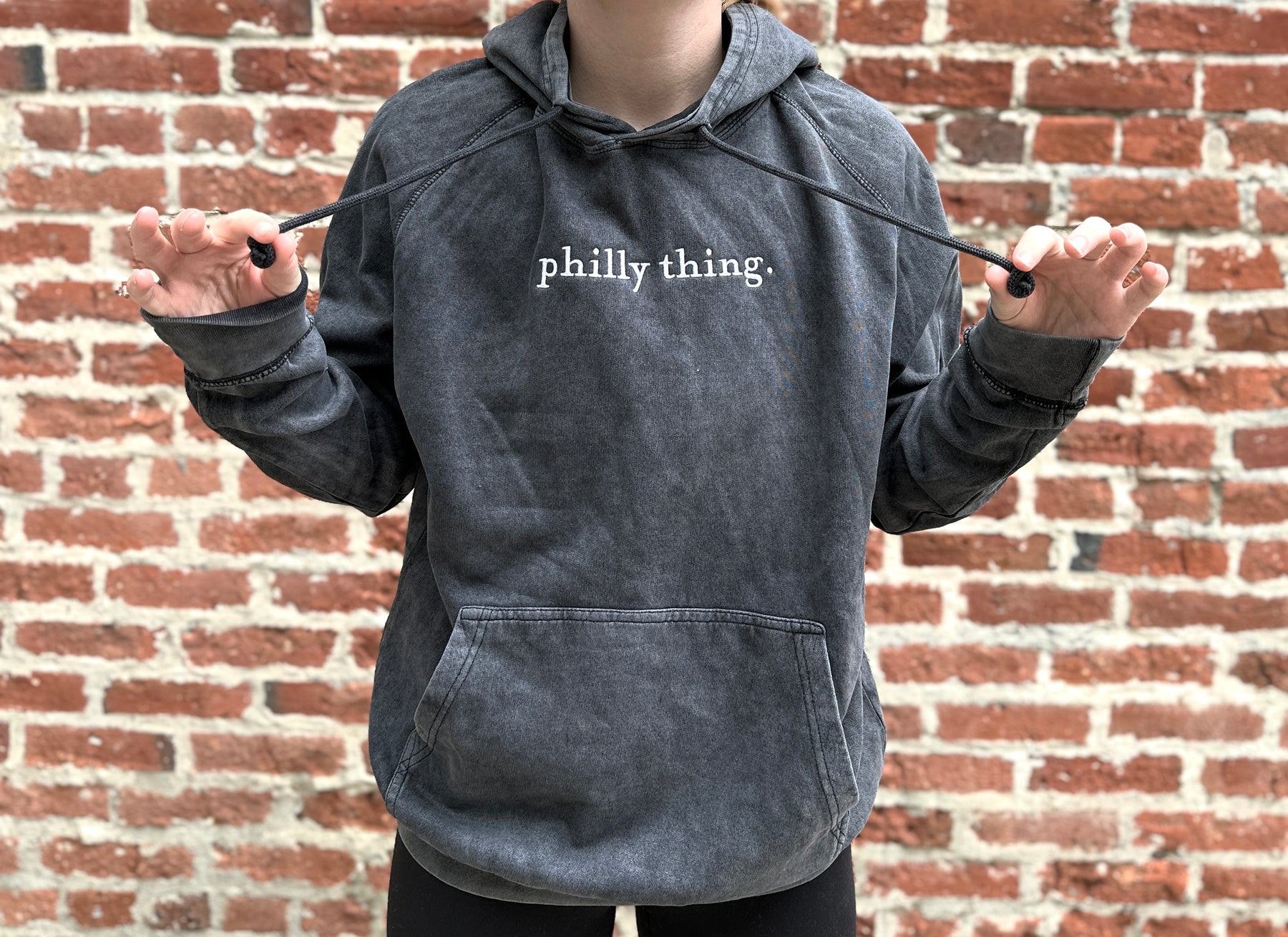 Vintage Black Philly Thing Embroidered Hoodie