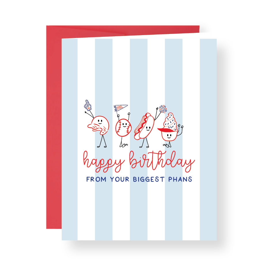Phillies Stick Figure Phans Greeting Card