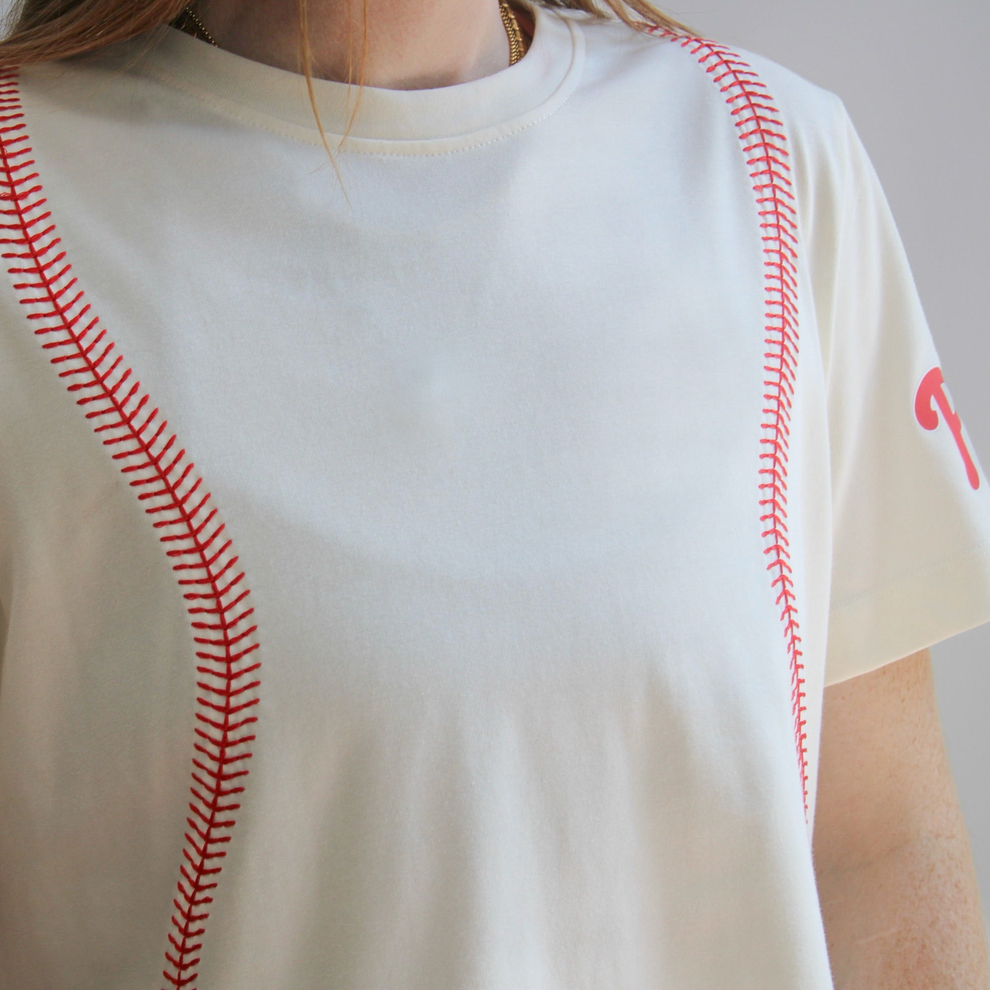 Terez Phillies Baseball Stitch Tee